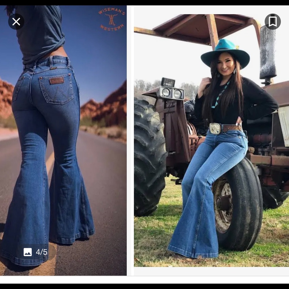 Wrangler bell bottoms size 26x32